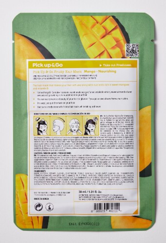 Pick Up & Go 15 Sheets Nourishing Mango Hair Mask Cap Perspective: back