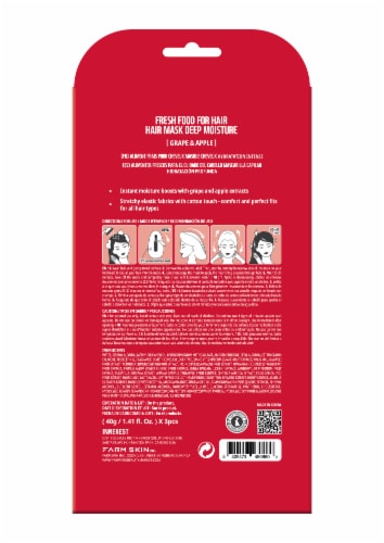 FARMSKIN 6 Packs Deep Moisture Hair Mask Set (Freshfood) Perspective: back