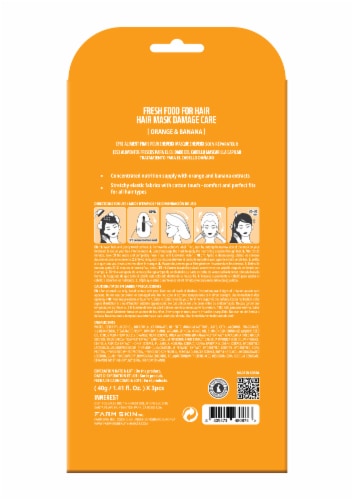 FARMSKIN 6 Packs Damage Care Hair Mask Set (Freshfood) Perspective: back
