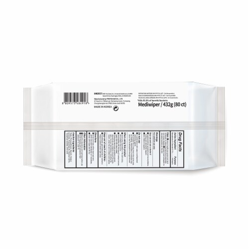Mediwiper Gentle Hand Sanitizer Wipes (80 Wipes, 80ct x1pks) Perspective: back