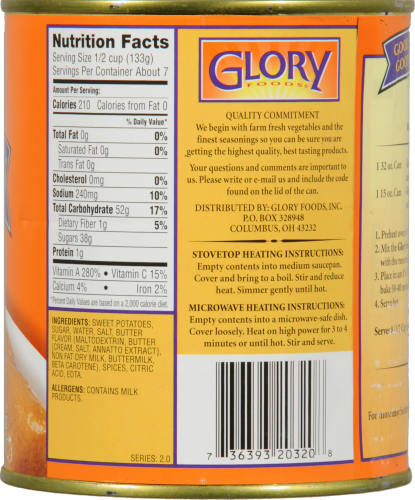 Glory Foods Candied Sweet Potato Yams Perspective: back