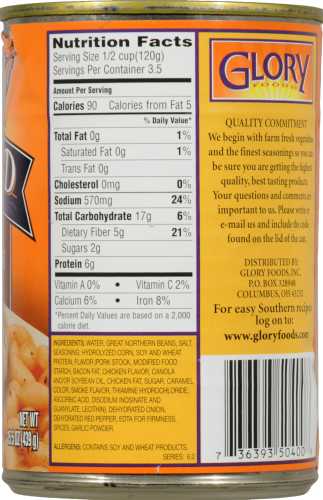 Glory Foods Seasoned Great Northern Beans Perspective: back