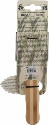 Bass Brushes The Green Brush - Small Oval Hairbrush With Bamboo Pins Perspective: back