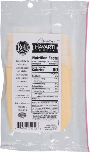 Roth® Original Sliced Havarti Cheese Perspective: back