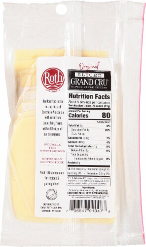 Roth Grand Cru Alpine-Style Cheese Slices Perspective: back