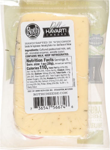 Roth Dill Havarti Cheese Perspective: back