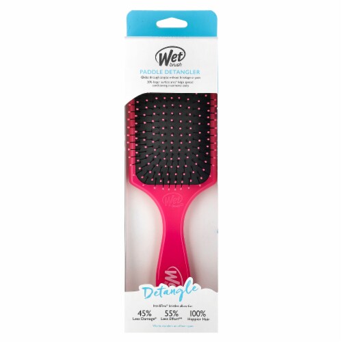Wet Brush Paddle Detangler  # Pink 1pc Perspective: back