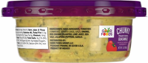 Good Foods Chunky Guacamole Perspective: back