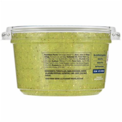 Good Foods™ Avocado Salsa with Fresh Tomatillos Salsa Verde Perspective: back