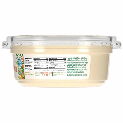 Good Foods Plant Based Spicy Queso Blanco Style Dip Perspective: back