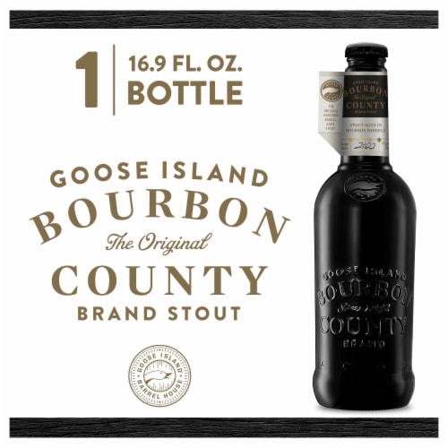 Goose Island Bourbon County The Original Beer Single Bottle Perspective: back