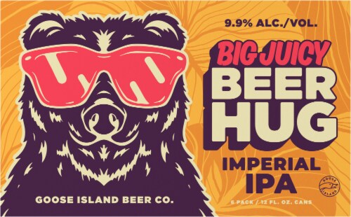 Goose Island Big Juicy Beer Hug Imperial IPA Perspective: back