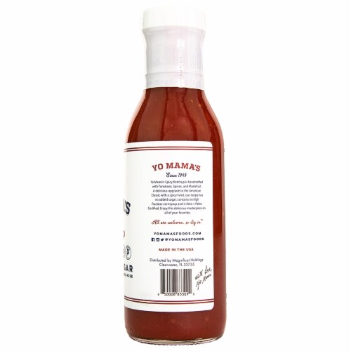 Yo Mama's Foods Keto Spicy Ketchup – Pack of (2) - No Sugar Added, Low Carb, Vegan Perspective: back