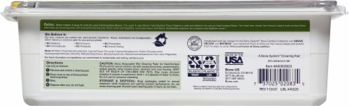 Bona Disposable Wet Lemon Mint Scent Cleaning Pads Perspective: back