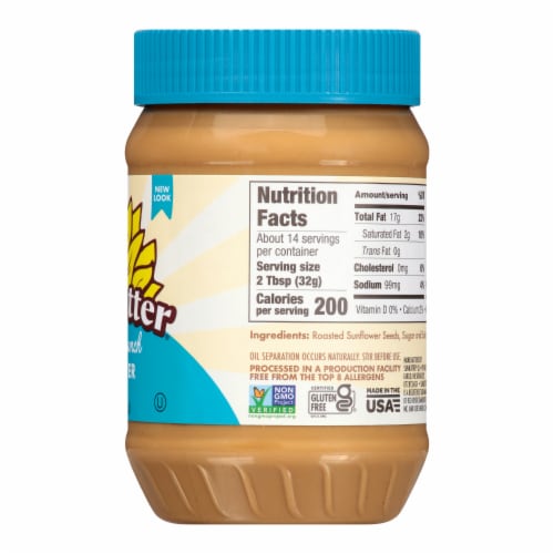 SunButter® Natural Crunch Sunflower Butter Perspective: back