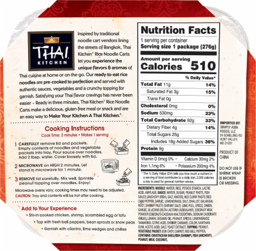 Thai Kitchen® Thai Peanut Rice Noodle Cart Perspective: back