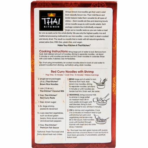 Thai Kitchen Gluten Free Brown Rice Noodles Perspective: back