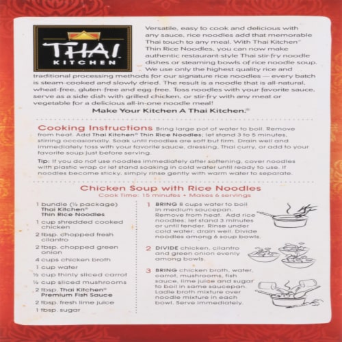 Thai Kitchen Gluten Free Thin Rice Noodles Perspective: back