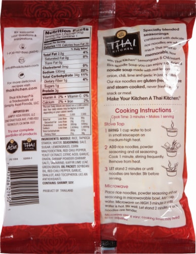 Thai Kitchen® Lemongrass & Chili Instant Rice Noodle Soup Perspective: back