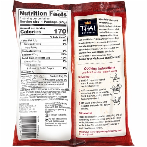 Thai Kitchen® Spring Onion Instant Rice Noodle Soup Perspective: back