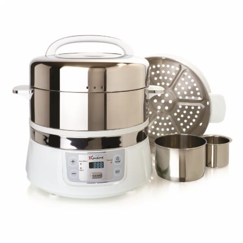 Euro Cuisine 2-Tier Electric Steamer Perspective: back