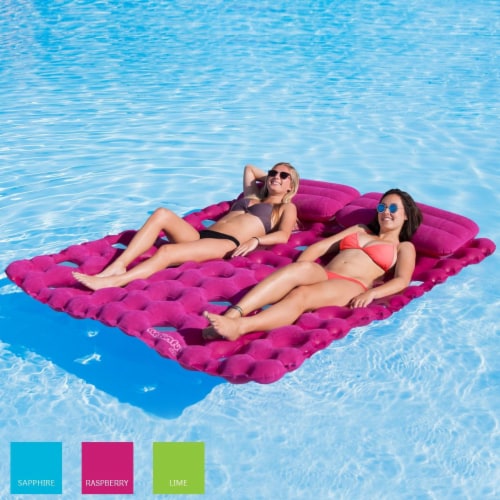 Airhead Sun Comfort Suede Double Swimming Pool Mattress Float Raspberry Pink 1 Piece Harris Teeter