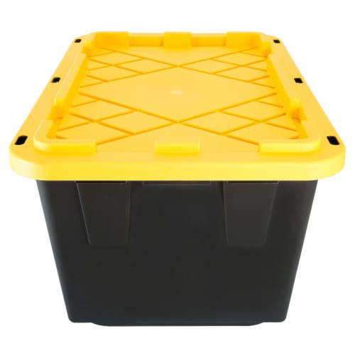 Sterilite 18 Gallon Storage Tote - Orange / Black, 18 gal - Kroger