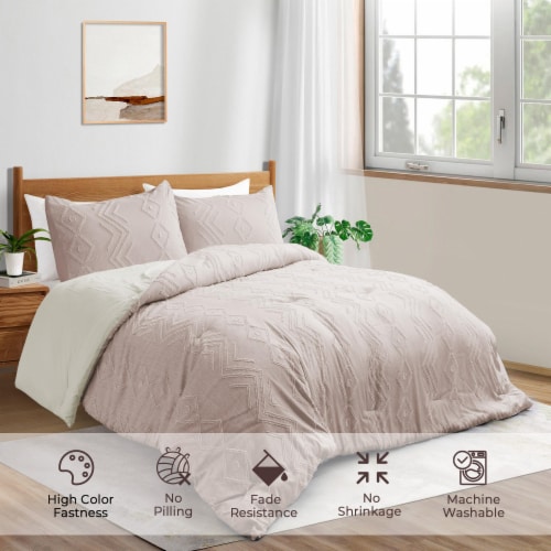 Washed Microfiber Down Alternative Comforter Set Twin Full Queen King Pillow Sham Twin Size Twin size Smith s Food and Drug