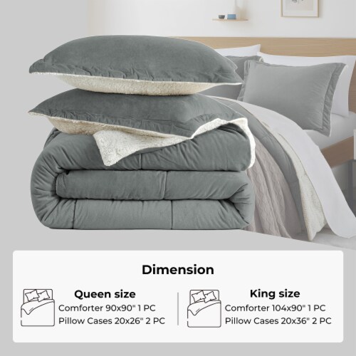 Fuzzy comforter set full size outlet