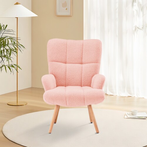 Mordern Accent Chair Upholstered High Back Comfy Living Room Chair Wingback Armchair Basi Single Fry s Food Stores