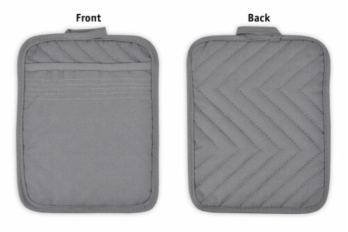 DII Eggplant Quilted Potholder (Set of 3) Perspective: back