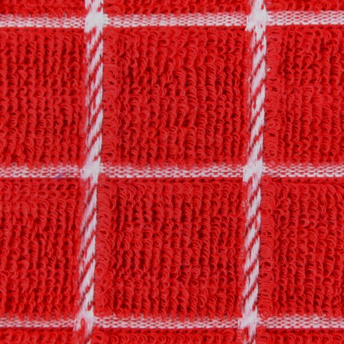 Design Imports CAMZ34376 Red Solid Windowpane Terry Dishtowel - Set of 4 Perspective: back
