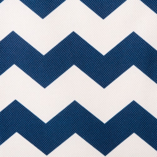 Design Imports CAMZ36931 22 x 15 x 13 in. Chevron Polyester Trapezoid Storage Bin, Nautical B Perspective: back