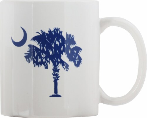 South Carolina Ceramic Coffee Mug - White Perspective: back