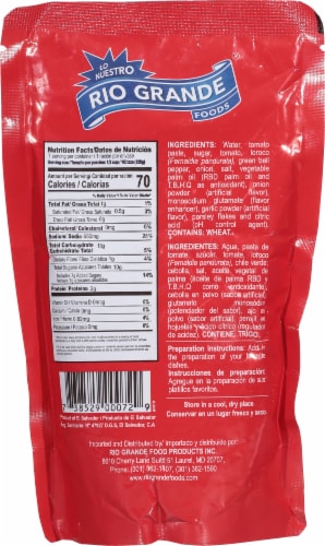 Rio Grande Foods Loroco's Flowers Tomato Sauce Perspective: back