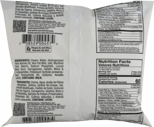 Rio Grande Foods Crema Olanchito Soft Blend Spread Perspective: back
