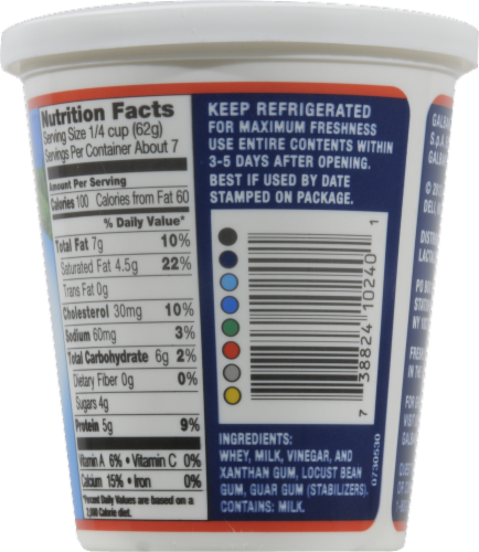Galbani Whole Milk Ricotta Fresca Perspective: back