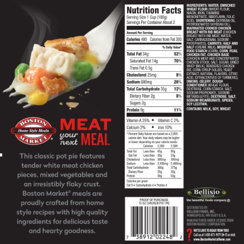 Boston Market® Chicken Pot Pie Perspective: back