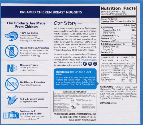 Bell & Evans Chicken Breast Nuggets Perspective: back