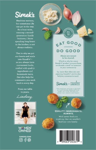Simek's® Classic Turkey Meatballs Perspective: back