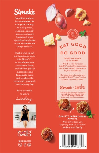 Simek's® Italian Style Beef Meatballs Perspective: back