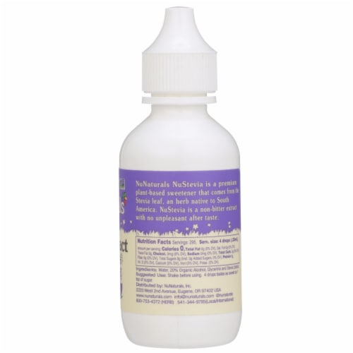 NuNaturals Clear Extract NuStevia Herbal Supplement Perspective: back