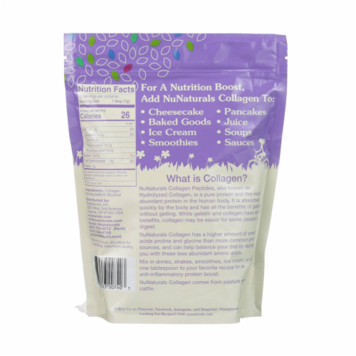 NuNaturals Collagen Peptides Perspective: back