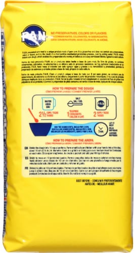 P.A.N. Pre-Cooked White Corn Meal Perspective: back