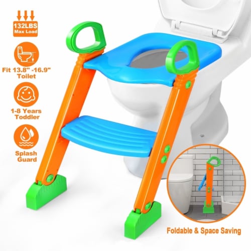 Potty Training Toilet Seat with Steps Stool Ladder For Children Baby  Foldable Splash Guard, 1 unit - Fry's Food Stores