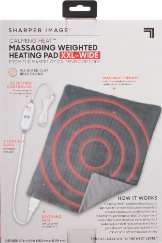 Sharper Image Calming Heat Massaging Weighted Heating Pad Perspective: back
