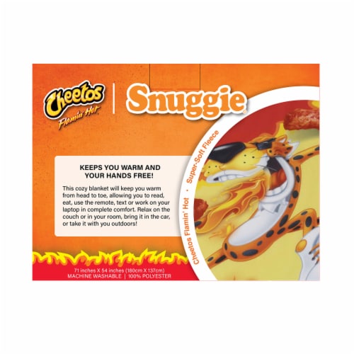 Snuggie® Cheetos® Flaming Hot® Fleece Blanket Perspective: back