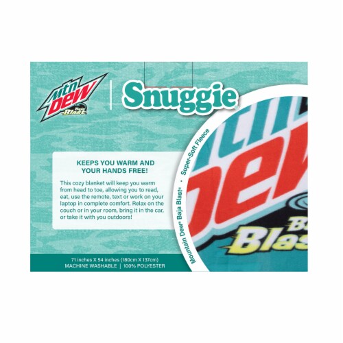 Snuggie® Mountain Dew® Baja Blast® Fleece Blanket Perspective: back