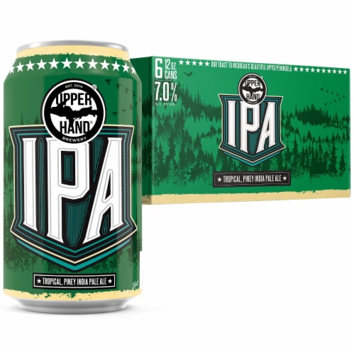 Upper Hand IPA Craft Beer Perspective: back