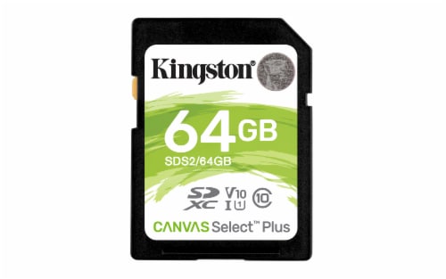 Kingston Canvas Select Plus 64GB SD Memory Card Perspective: back